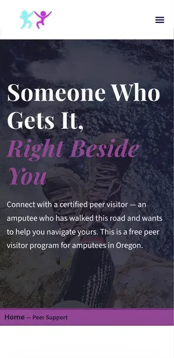The same page on a phone